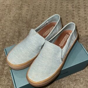 NWT - Toms Light Blue Slip-On Sneakers